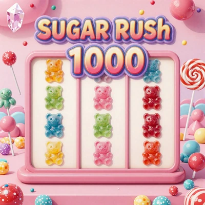 Sugar Rush 1000 Slot mit Bonbon-Land, Gummib&auml;rchen und Lutschern in Pastellfarben - Golisimo Casino